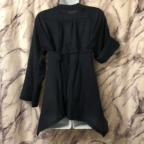 XT Navy Asymmetrical Blouse - Picture 2 of 8